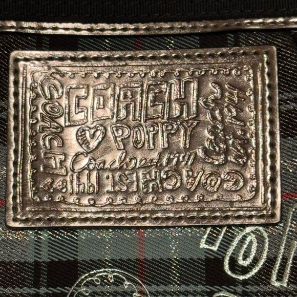 Coach Poppy Blue / Silver Tartan Plaid Crossbody Bag - Picture 2 of 12